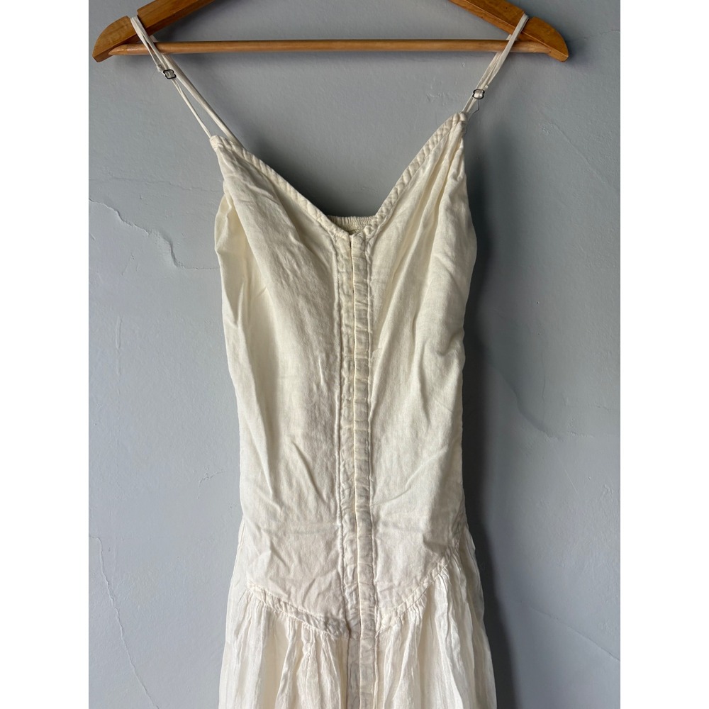 Intimately Free People Heating Up Maxi Slip Cream Hook and Eye Midi Dress Large - Picture 4 of 7